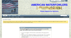 Desktop Screenshot of americanwaterfowlers.com