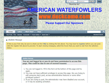 Tablet Screenshot of americanwaterfowlers.com